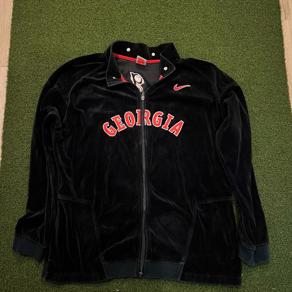 Vintage Nike Georgia Black Velour Jacket